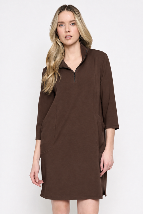 3/4 Sleeves Dress Front View