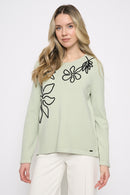 Soutache Stones Embellished Top Front View