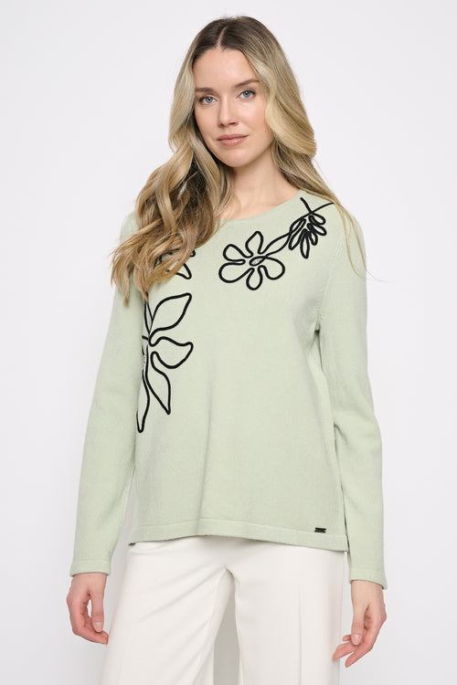 Soutache Stones Embellished Top Front View