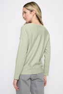 Rhinestone Linear Knit Top Back View