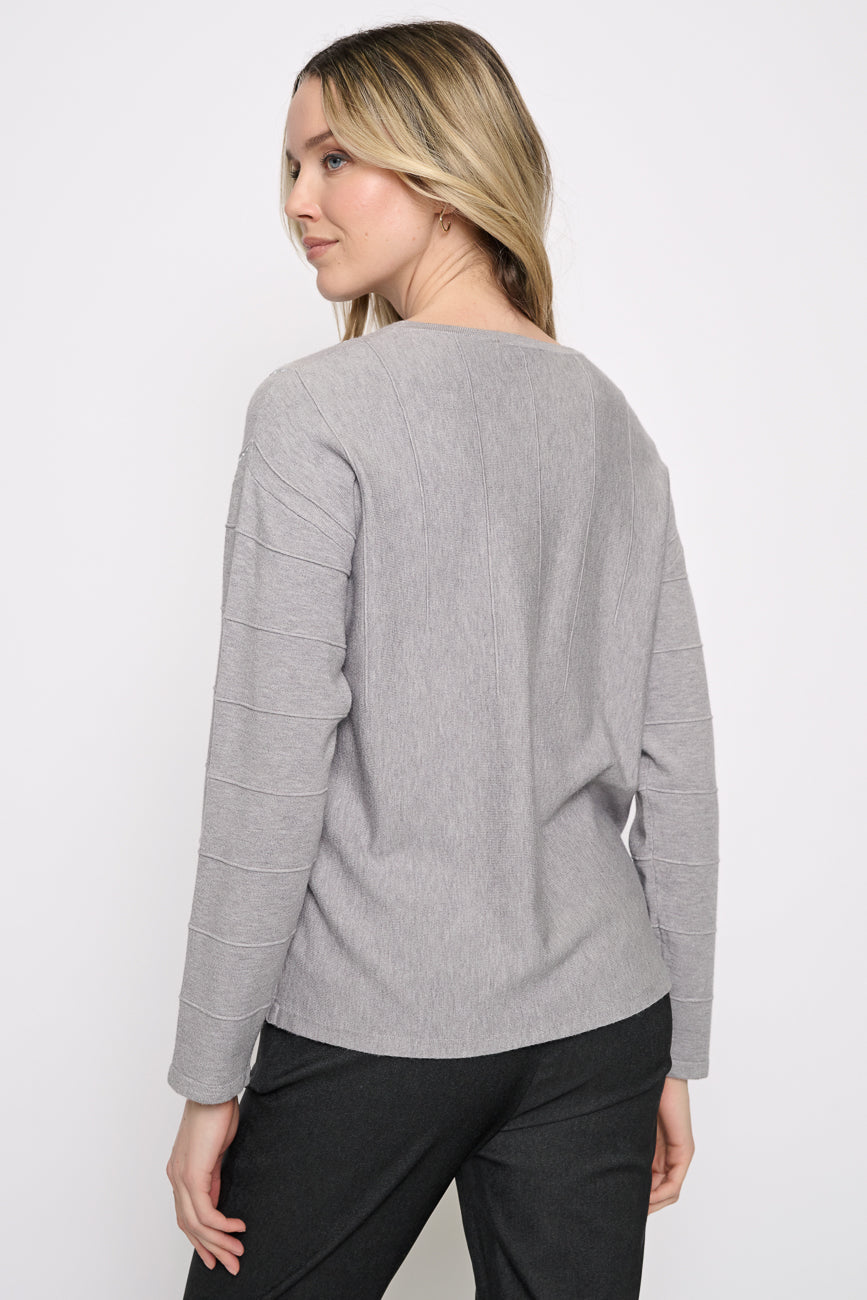 Rhinestone Linear Knit Top Back View