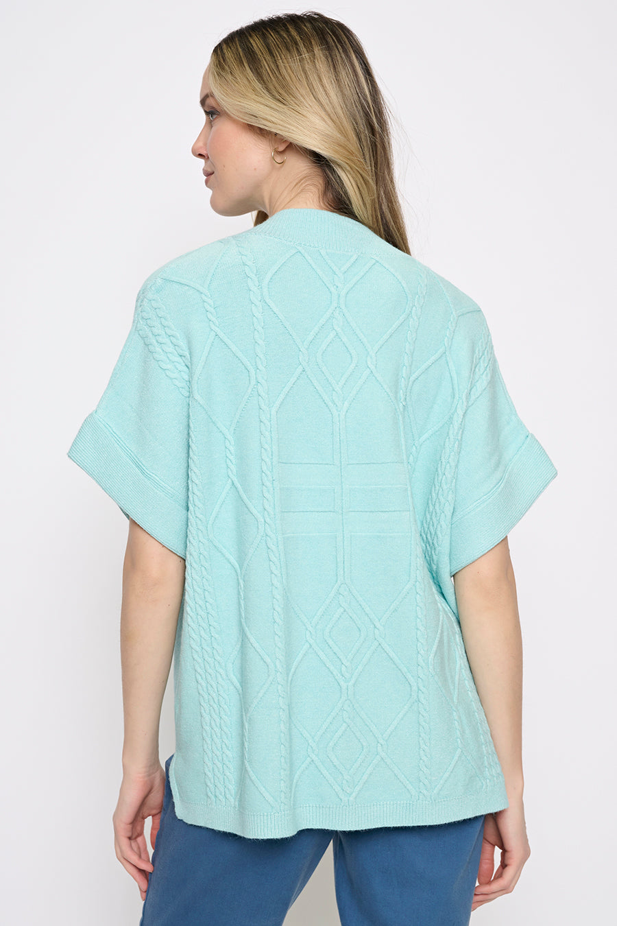 Short-Sleeve V-Neck Top Back View