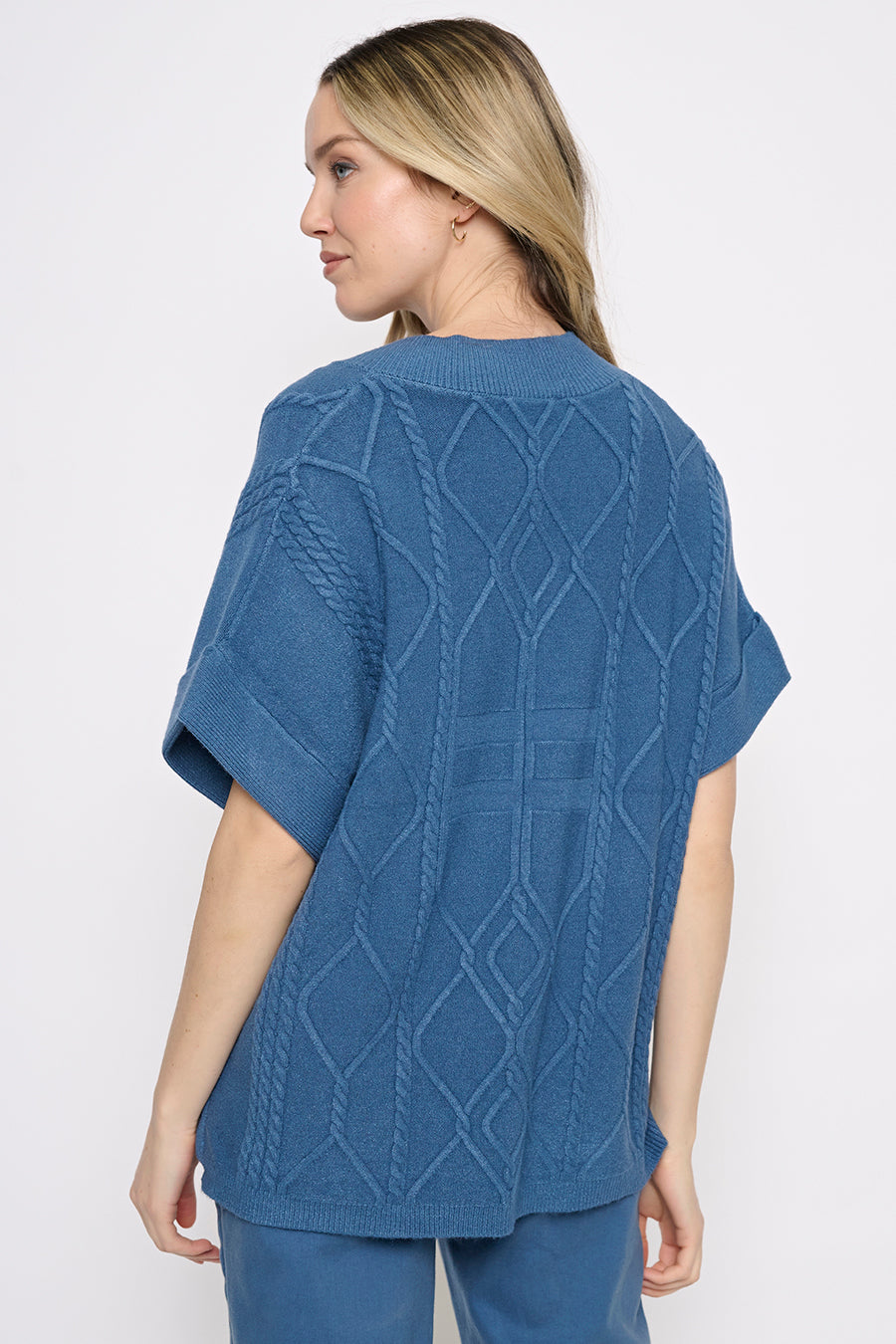 Short-Sleeve V-Neck Top Back View