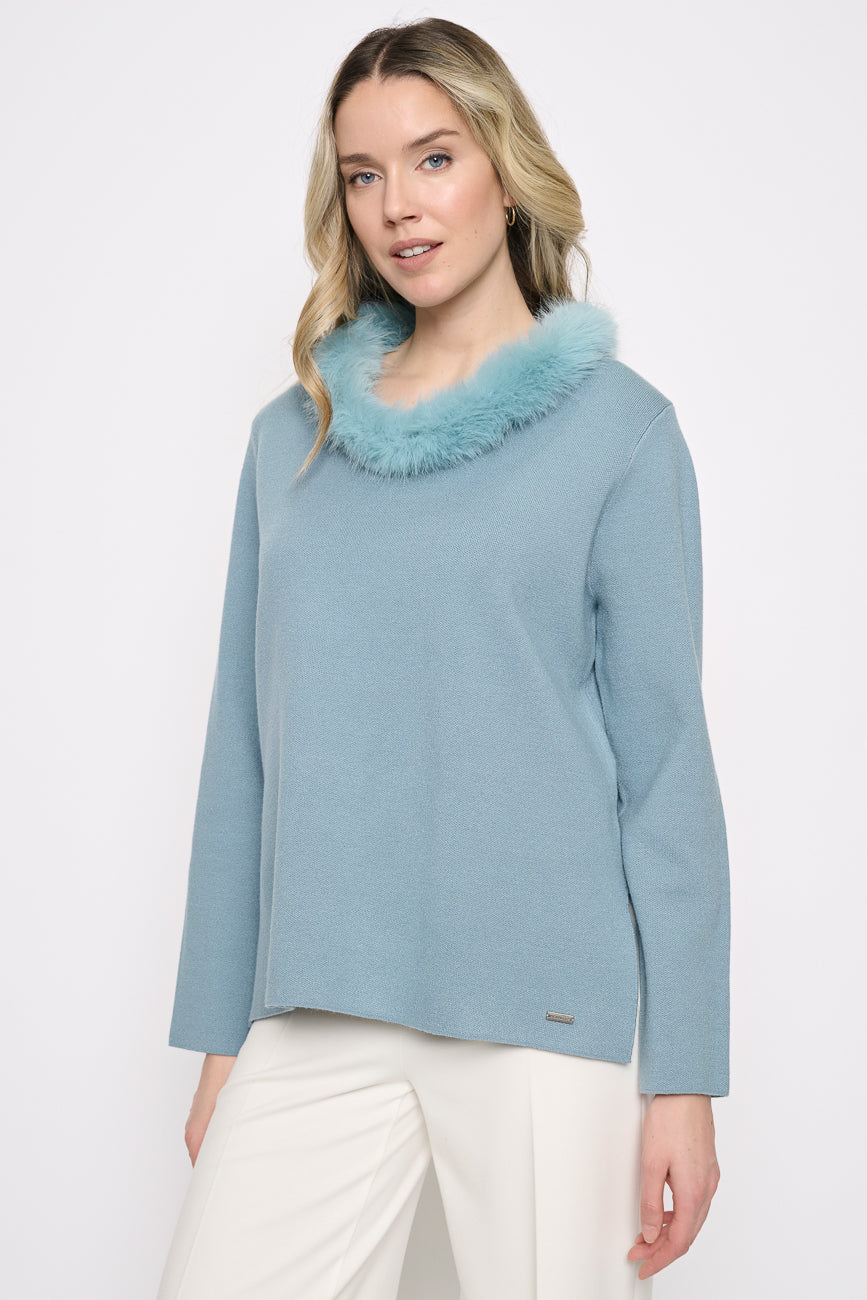 Fur Trim Top