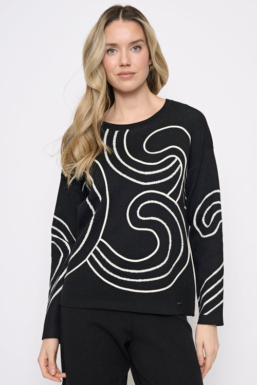 Swirl Embellished Top Front View