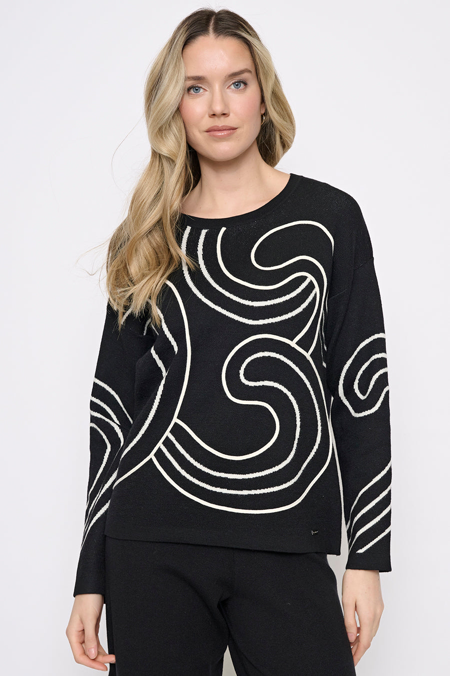 Swirl Embellished Top