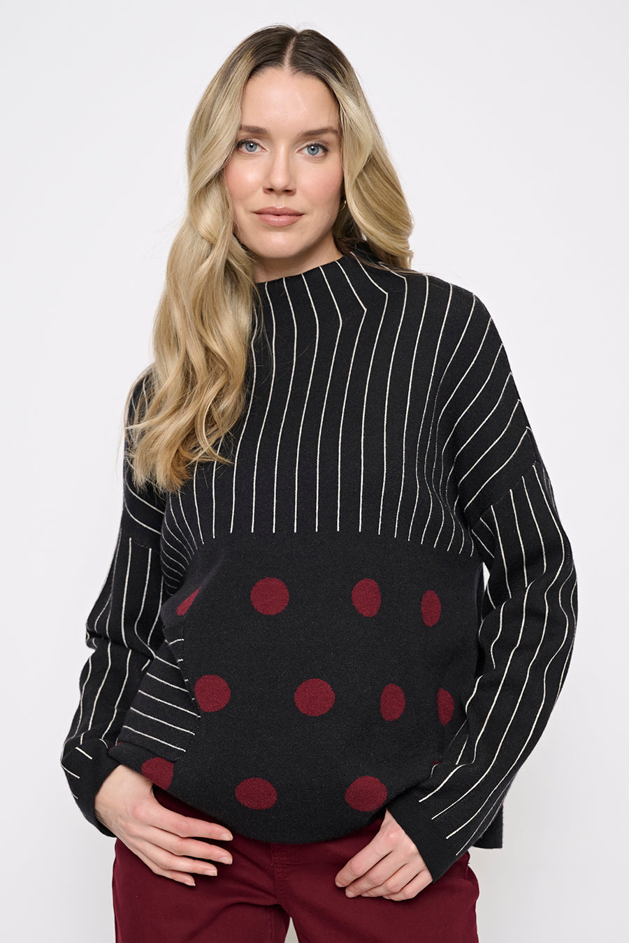 Polka Dot Stripped Top