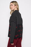 Polka Dot Stripped Top Back View
