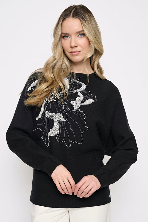 Embellished Floral Top Front View