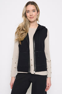 Zip-Trim Vest with Hood