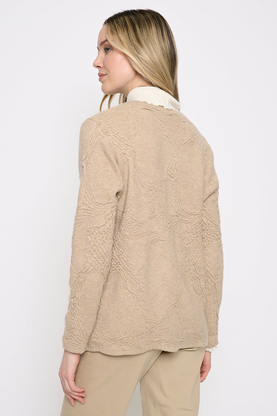 Textured Crew-Neck Jacket