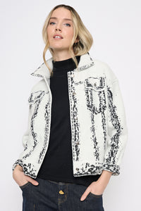Denim Style Knit Jacket