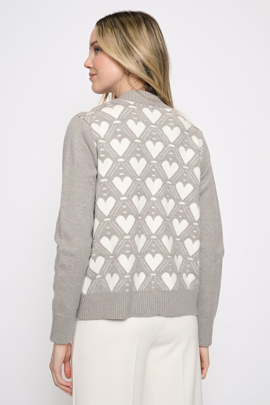 Heart Zip-Front Jacket Back View