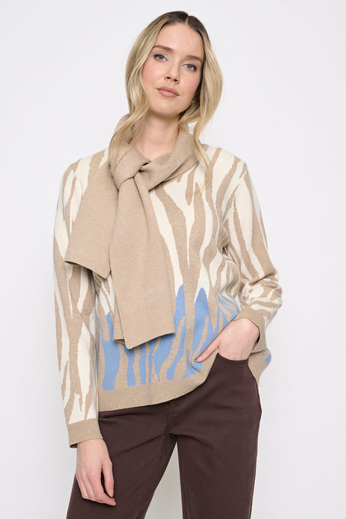 Animal Jacquard Top Front View