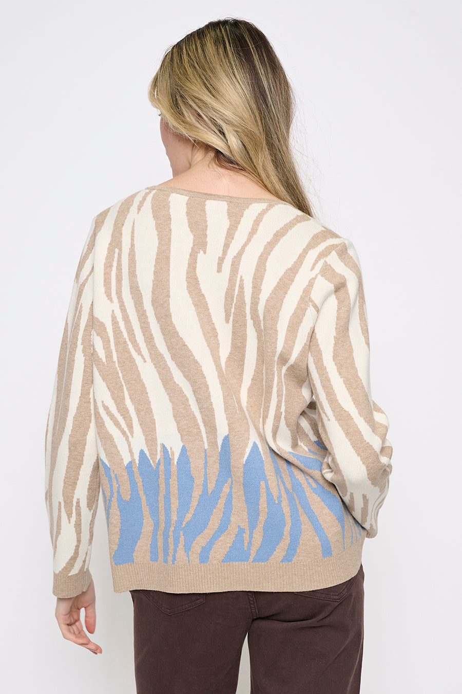 Animal Jacquard Top Back View