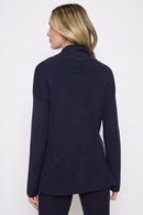 Embellished Drawstring Collar Top Back View