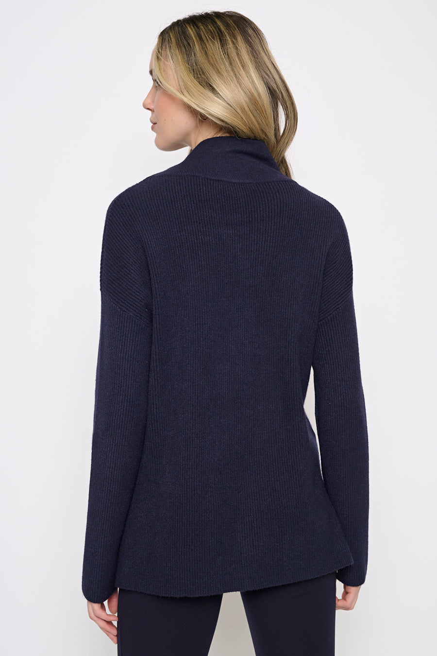 Embellished Drawstring Collar Top Back View