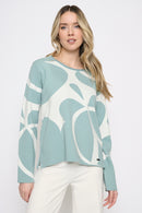 Abstract Jacquard Top Front View