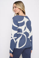 Abstract Jacquard Top Back View