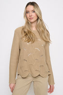 Scalloped Hem Top
