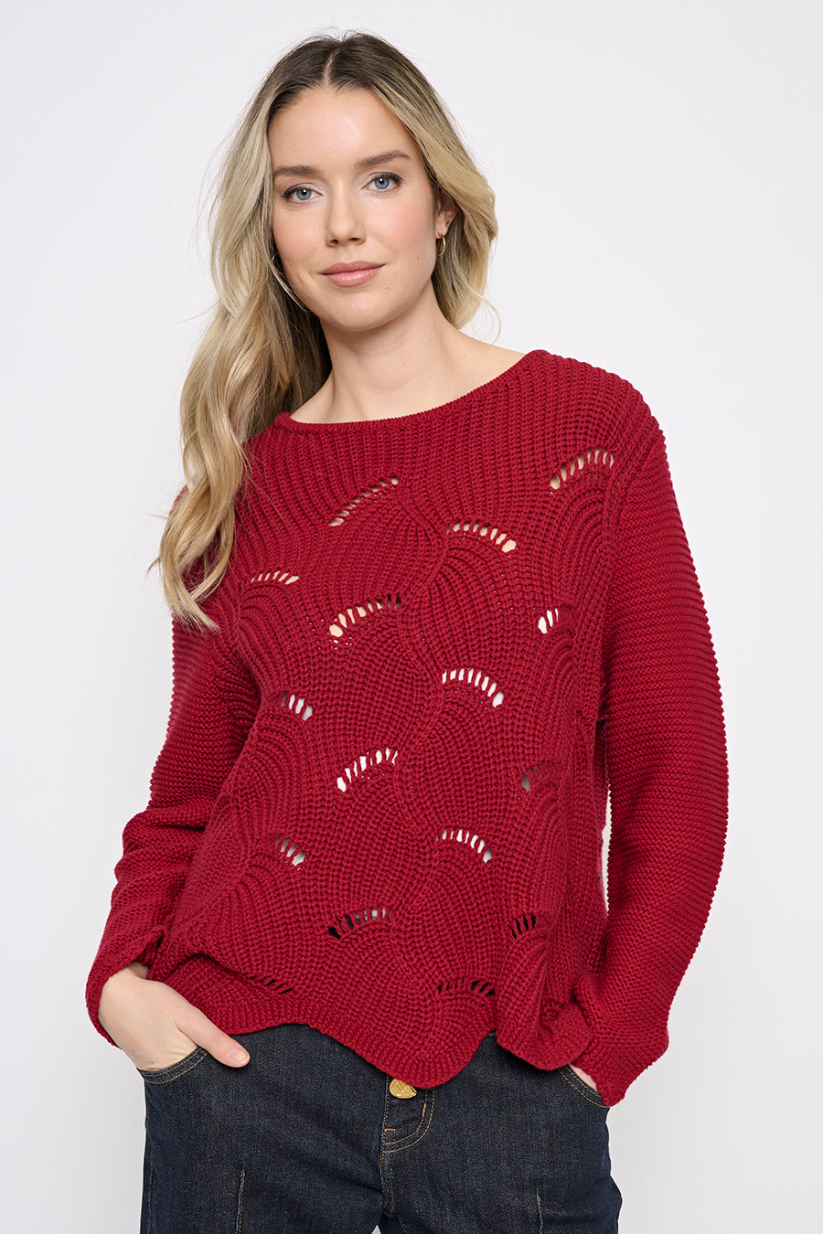 Scalloped Hem Top