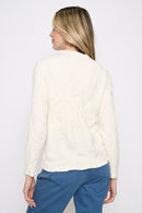 Textured Funnel Neck Top