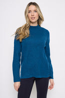 Textured Funnel Neck Top