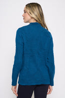 Textured Funnel Neck Top