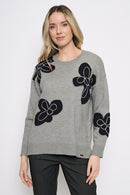 Hi-Low Floral Top Front View