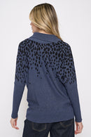 Split Collar Printed Top Back View