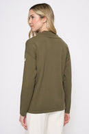 Polka Dot Drawstring Neck Top Back View
