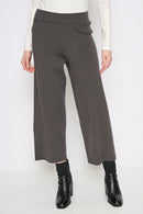 Wide-Leg Ankle-Length Knit Pants