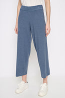 Wide-Leg Ankle-Length Knit Pants