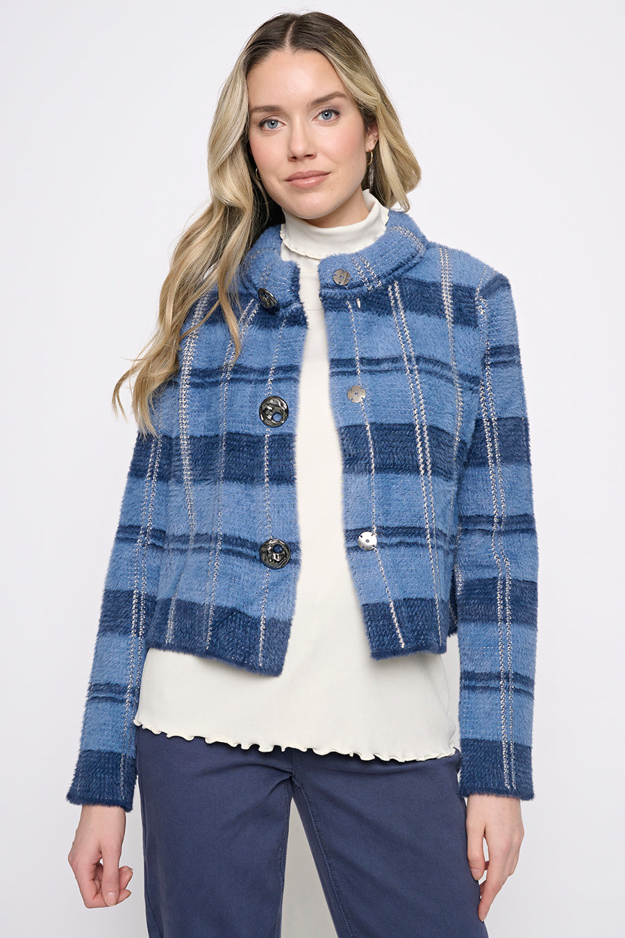 Short Plaid Jacket