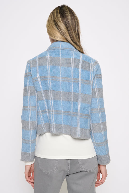 Short Plaid Jacket Back View