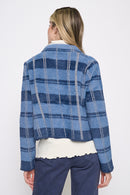 Short Plaid Jacket Back View