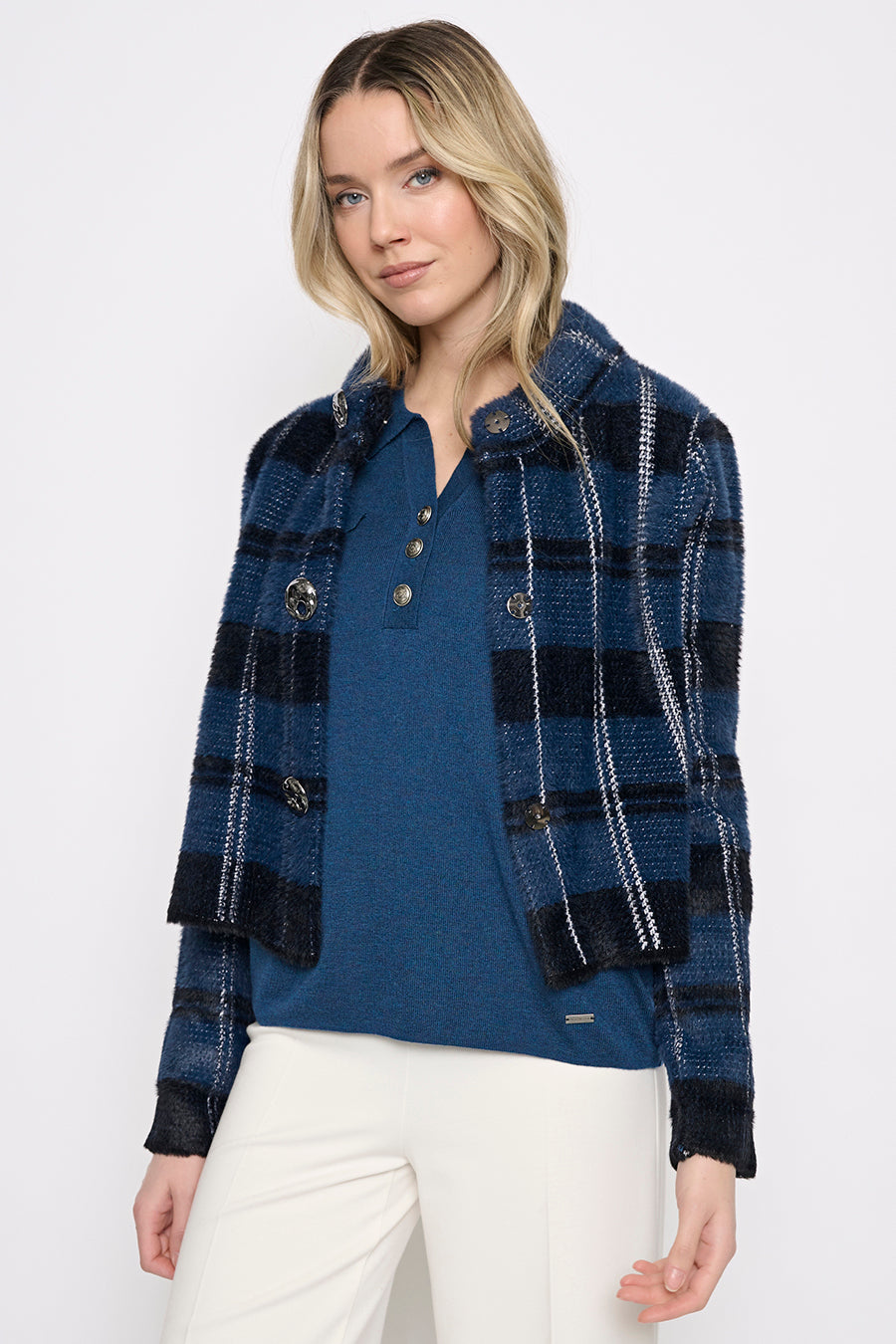 Short Plaid Jacket