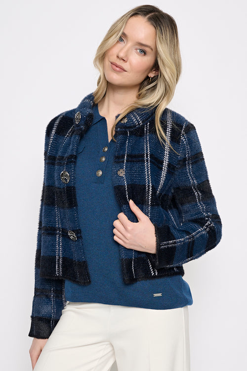 Short Plaid Jacket