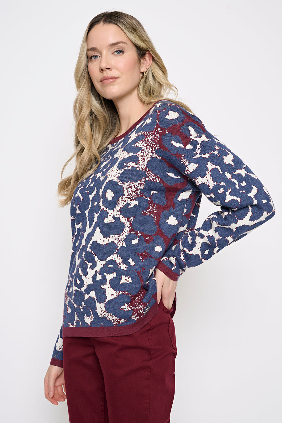 Animal Jacquard Top