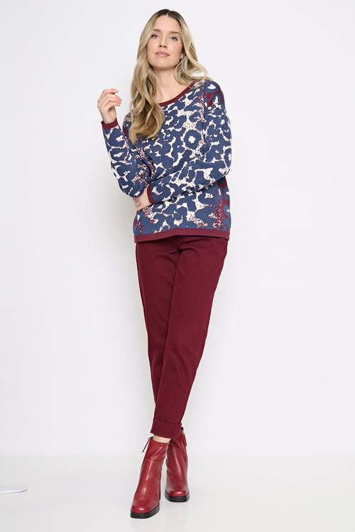Animal Jacquard Top Full Length