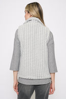 Faux Fur Vest With Drawstrings Back View