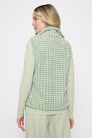 Faux Fur Vest With Drawstrings Back View