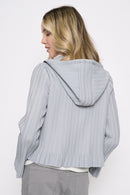 Zip-Front Pleated Jacket Back View