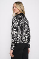 Split Collar Printed Top Back View