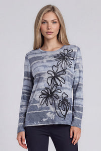 Soutache Embroidered Printed Top