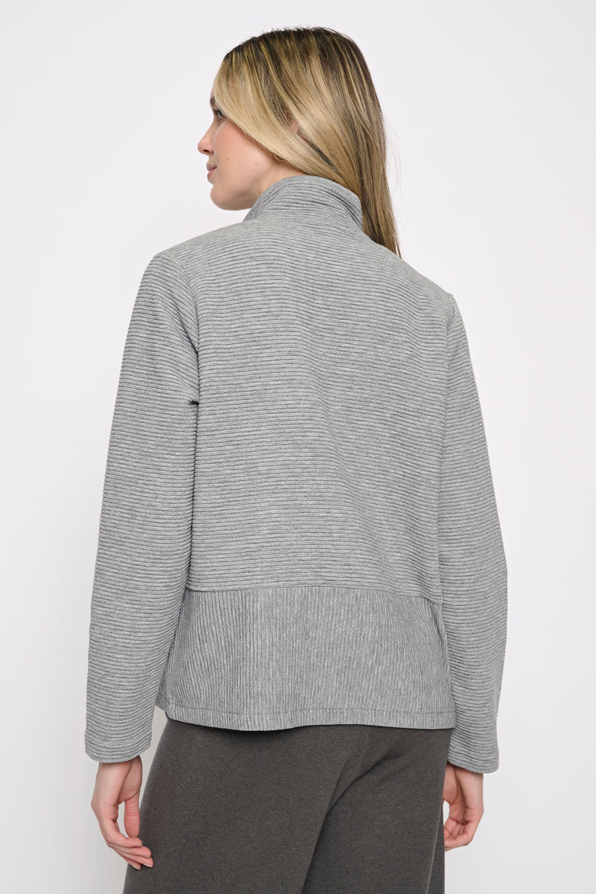 Zip-Front Drawstring Waist Jacket Back View