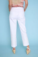 Embellished Ankle-Length Cuffed Jeans Back View