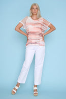 Embellished Ankle-Length Cuffed Jeans Full Length