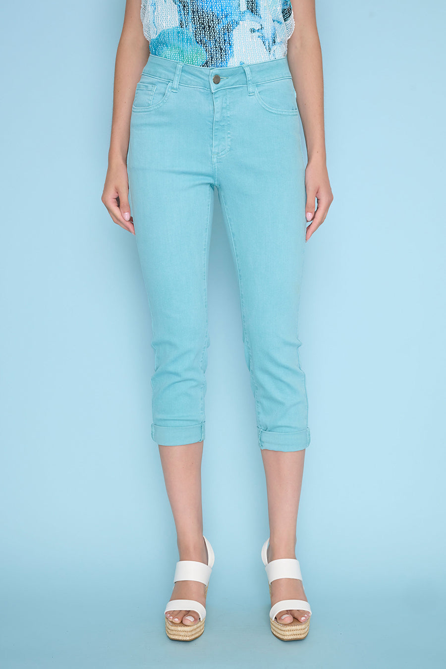 Cuffed Cropped Jeans
