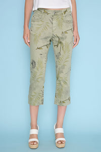 Printed Cropped Jeans